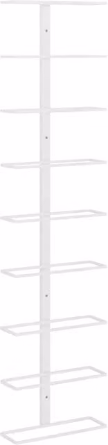 Berkfield Home Wall-mounted White Lacquered Metal Wine Rack for 9 Bottles – 1