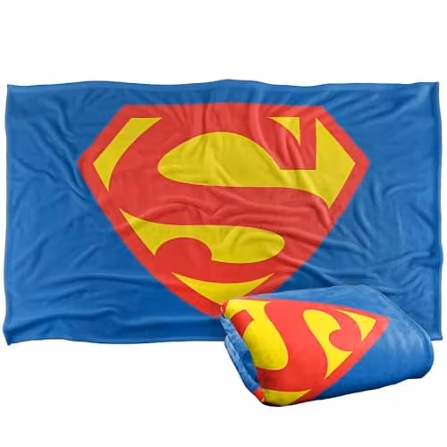 Warner Bros. Superman Shield 1955 Super Soft Fleece Throw Blanket, Multicolour, W: 91.44 cm x L: 147 cm – 1