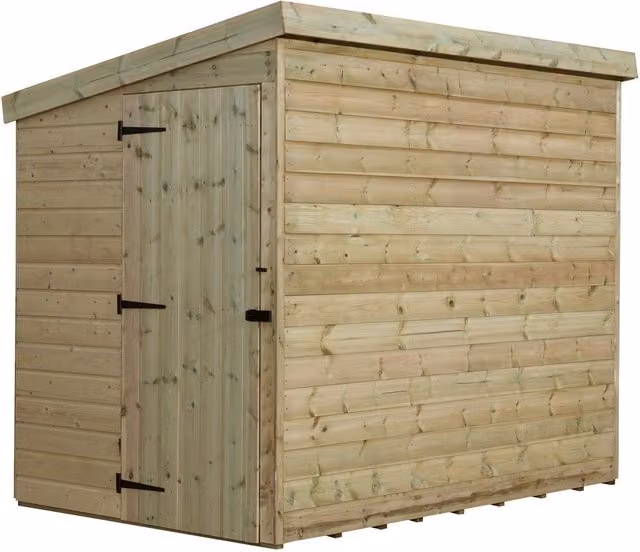Empire 2000 Pent Garden Shed with Single Door in Green