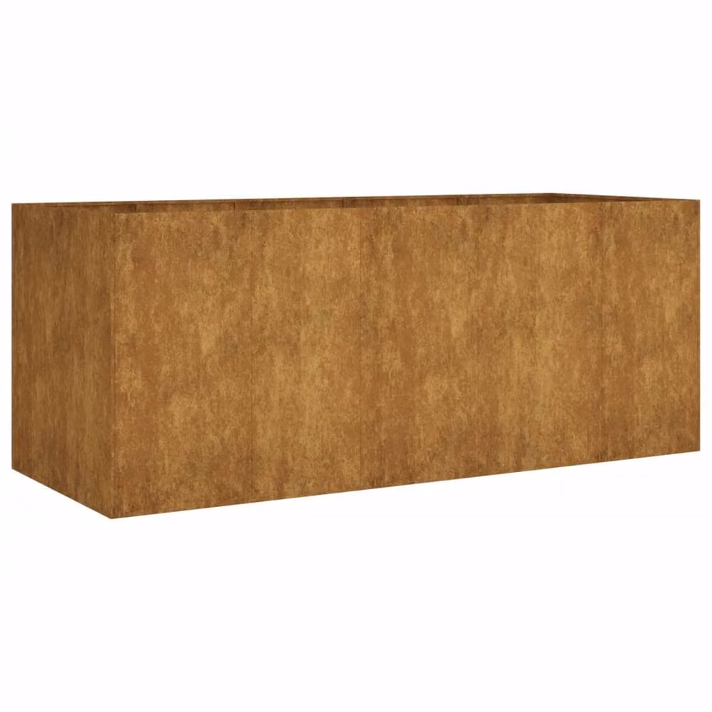 Berkfield Home Garden Corten Steel Raised Bed in Brown, W/D/H: 200 x 80 x 80 cm – 2