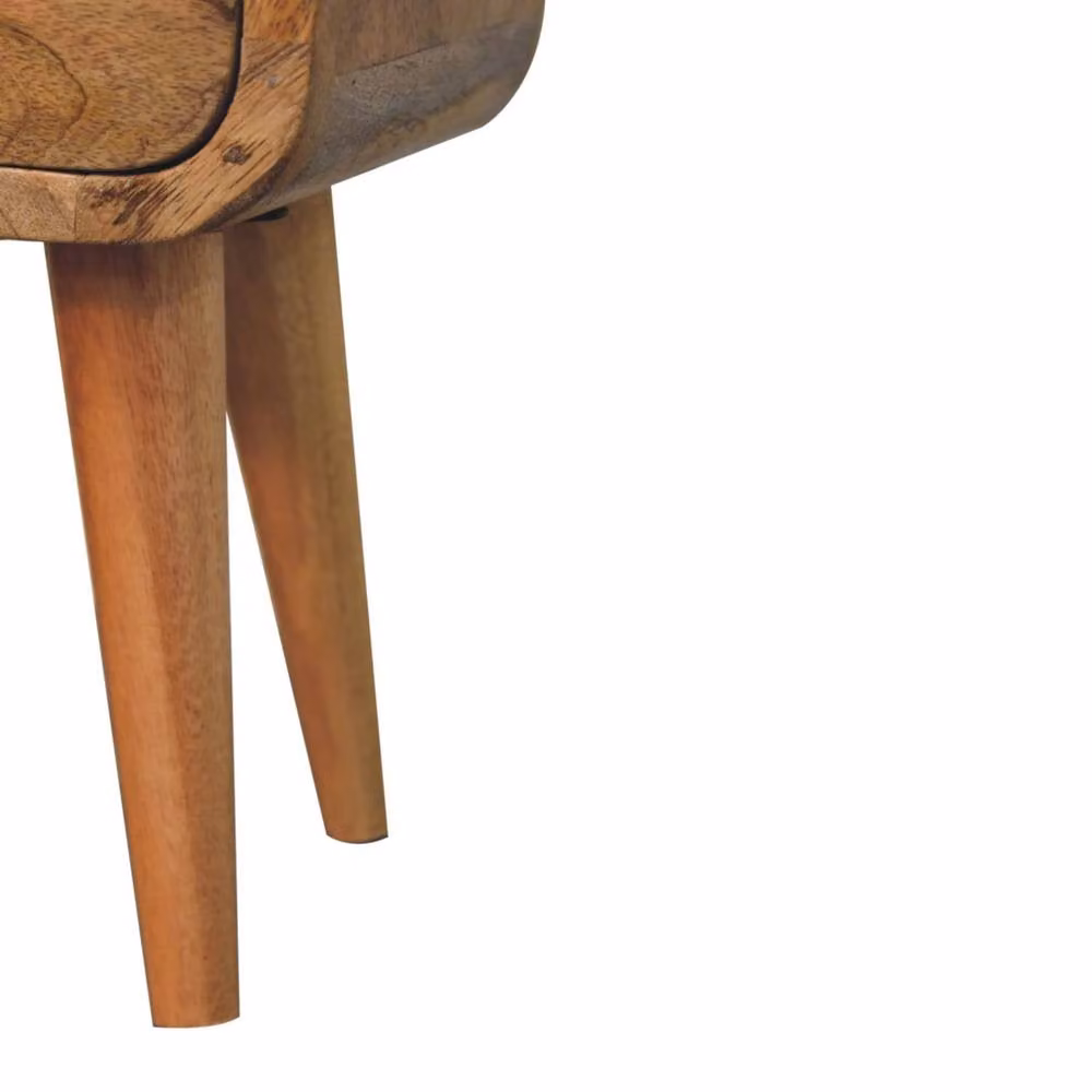 Wyld Haus Cagliari Small Mango Wood Bedside Table in Brown with Drawer and Shelf, W/D/H: 40 x 20 x 40 cm – 6