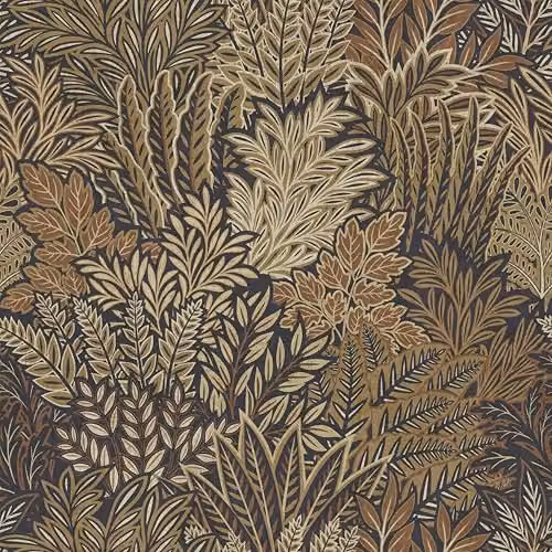 Arthouse Illustrated Foliage Rust Washable Wallpaper with Orange Botanical Floral Pattern, W: 0.5 m, L: 10 m – 1