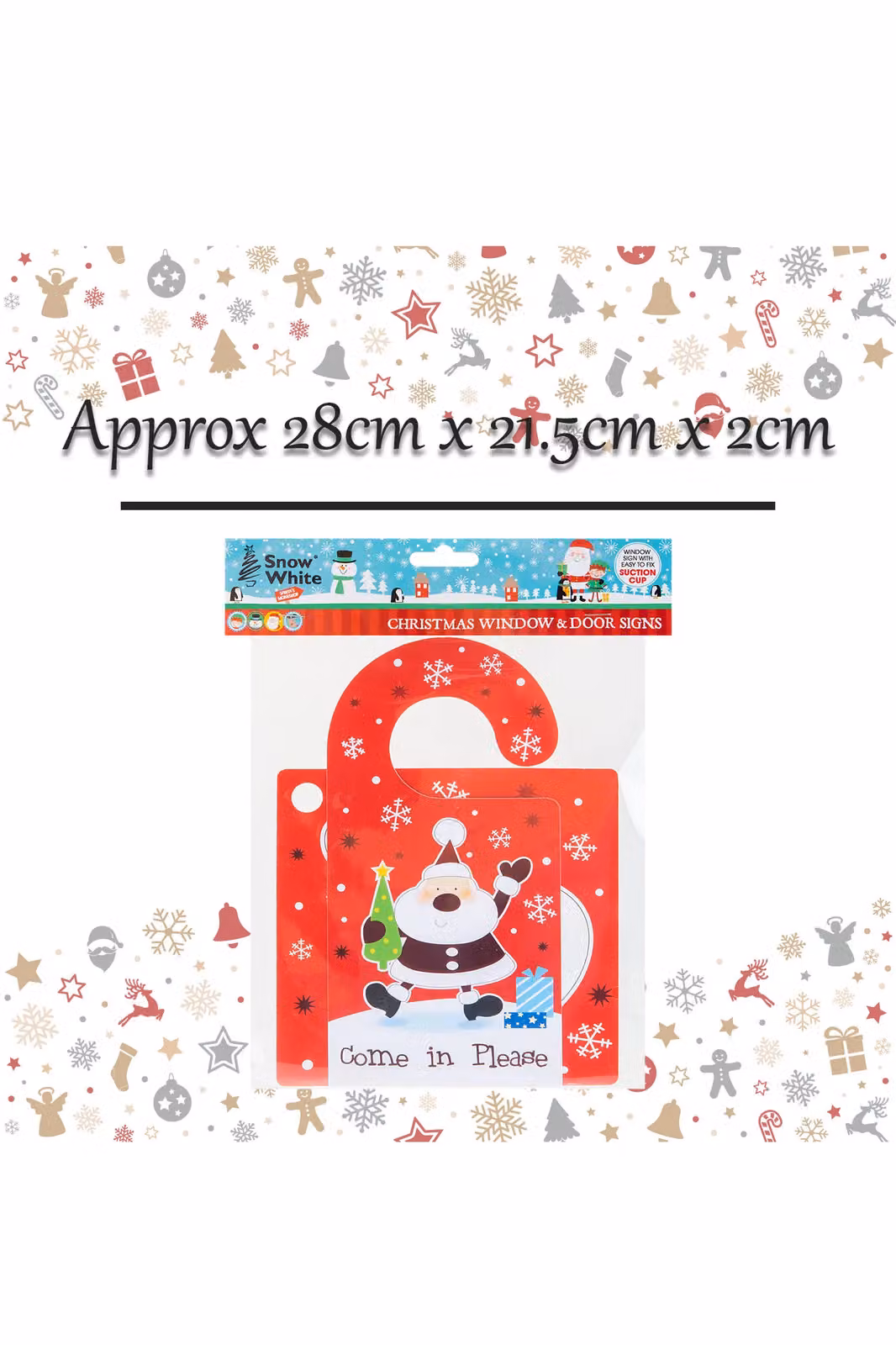 VFM e-Store Christmas Themed Adhesive Stickers, Multicolour, W: 40.2 cm, D: 27.6 cm, H: 0.3 cm – 2
