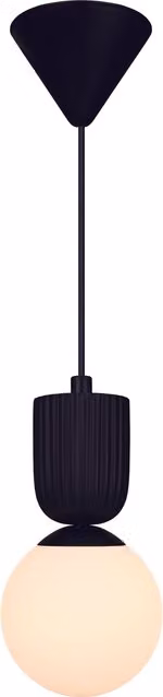 Nordlux Sadie Black Ceramic Dome Pendant Light with E14 Fitting, Diameter: 15 cm