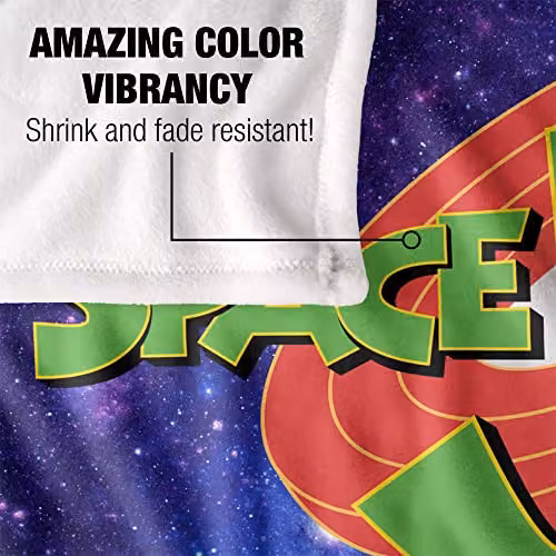 Warner Bros. Space Jam SJ Logo Silky Touch Super Soft Fleece Throw Blanket, Multicolour, W: 91 cm, D: 147 cm – 3