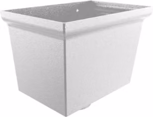 ARP Centurian Small Round Half Round Hopper Cast Aluminium in White, 63mm