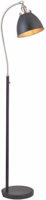 Netlighting Franklin Adjustable LED Task Floor Lamp in Grey and Black Metal