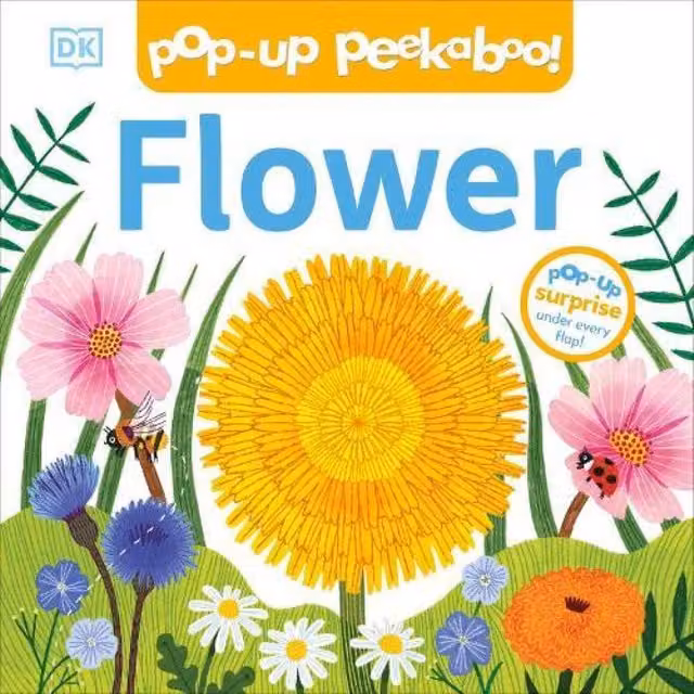 DK Pop-Up Peekaboo Flower Board Book in Multicolour and Yellow