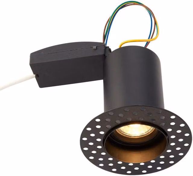 Netlighting Ravel Trimless 50W Recessed Round Downlight in Matt Black – 1