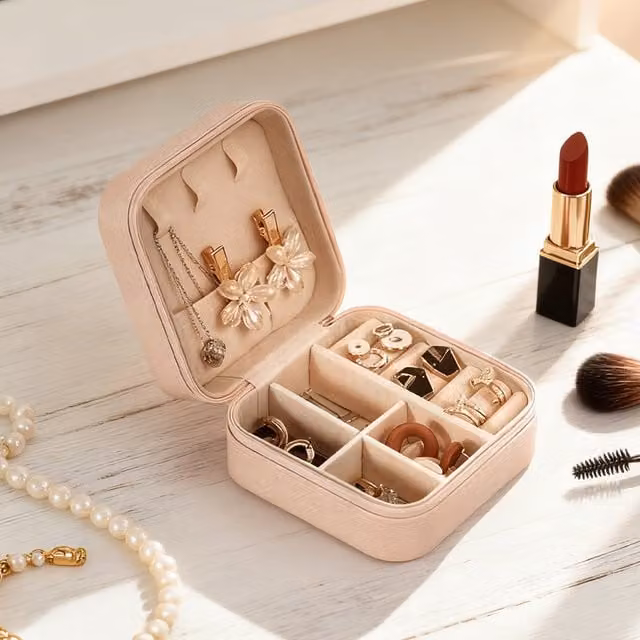 Lifeideas Portable Travel Jewellery Box in Pink