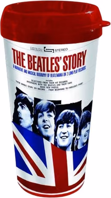 The Beatles The Beatles Story Travel Mug with Lid, Multicoloured, 455ml