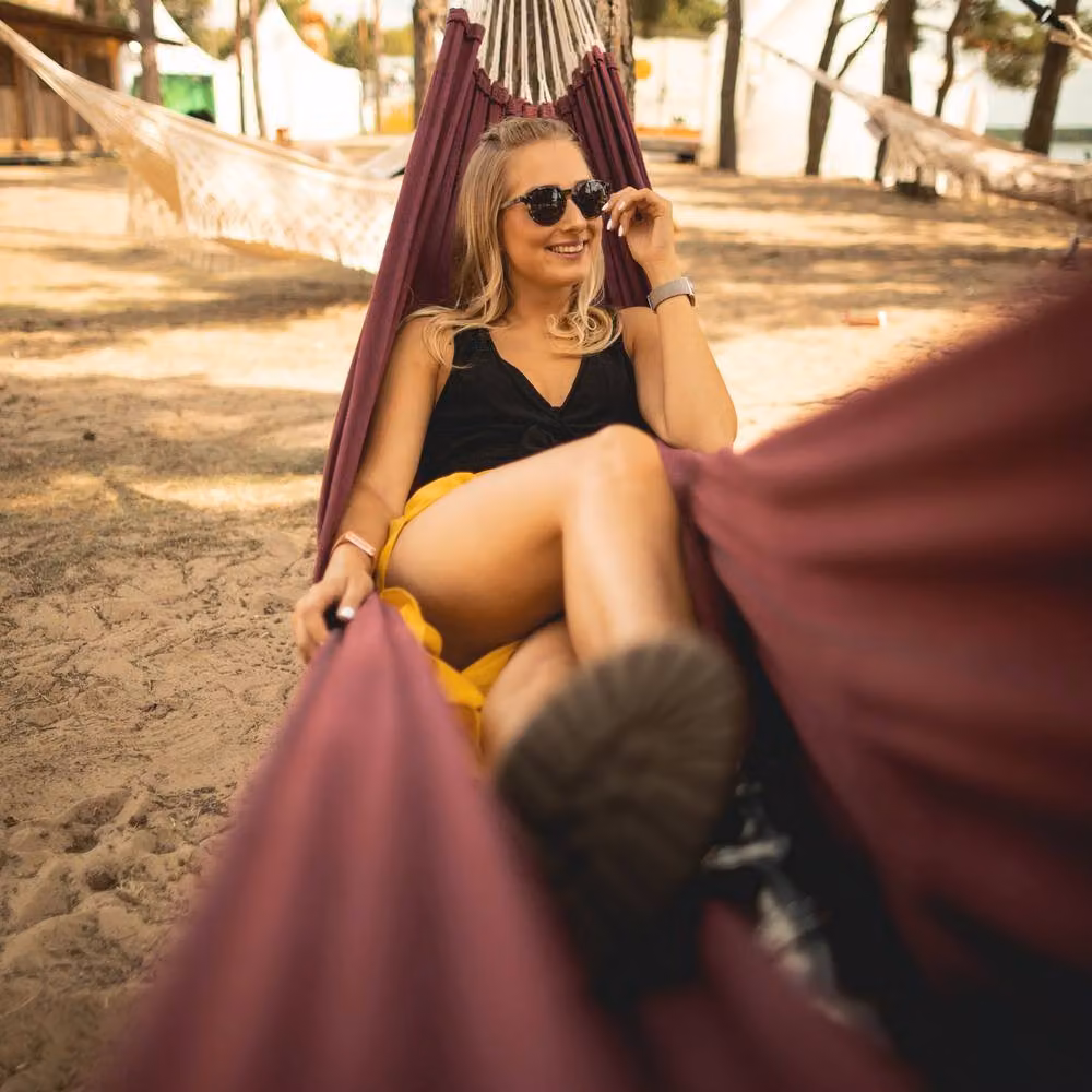 Amazonas Arte Double Traditional Cotton Hammock in Purple – 4