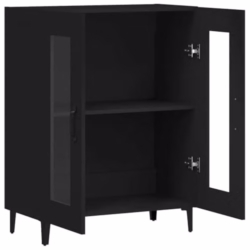 vidaXL Black Classic Sideboard with Glass and MDF, W/D/H: 69.5 x 34 x 90 cm – 5
