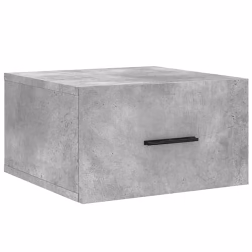 vidaXL Wall-mounted Bedside Cabinet in Concrete Grey, W/D/H: 35 x 35 x 20 cm