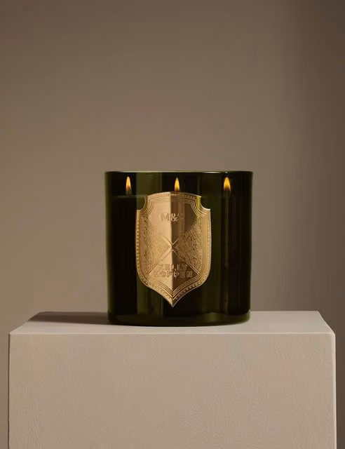 M&S x Kelly Hoppen No. 3 Fragrance 3 Wick Candle in White, Gold and Green with Fresh and Woody Notes