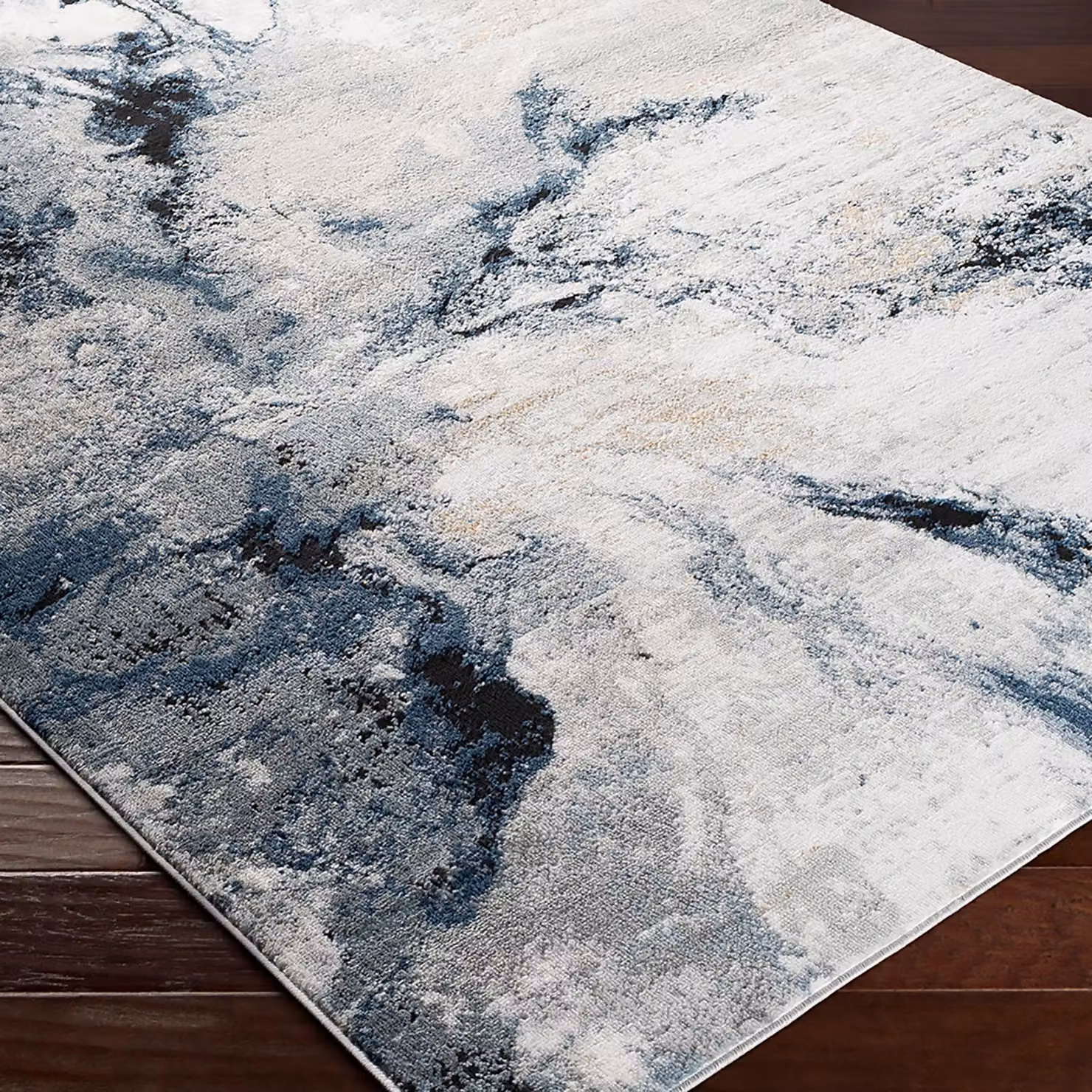 Livabliss Jolie Abstract Modern Marble Rug in Blue, Grey and Beige, W: 160 cm, D: 220 cm – 5