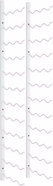 Berkfield Home Wall Mounted White Metal Wine Rack for 36 Bottles – 1