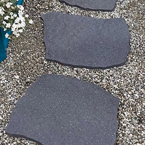 Garden Gear Reversible Eco-Friendly Natural B Effect Ornamental Stepping Stone, Grey Recycled Rubber, W/D: 45 x 45 cm – 3