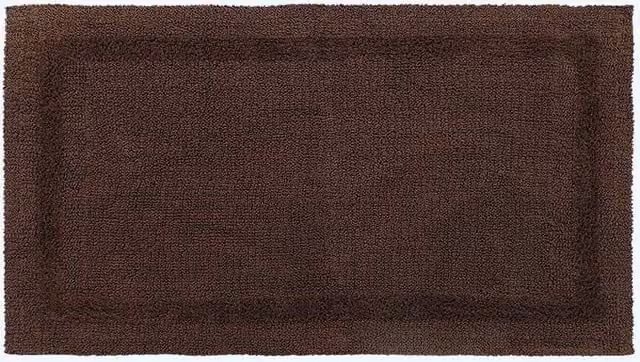 Homescapes Luxury Reversible Cotton Bath Mat, Brown, W/D/H: 80 x 50 x 1 cm – 1
