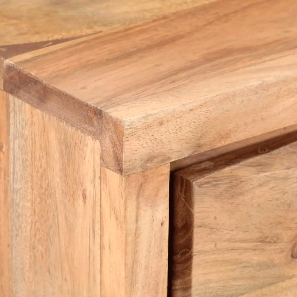 Berkfield Home Console Table in Brown Solid Acacia Wood with Live Edges, W/D/H: 100 x 35 x 76 cm – 2