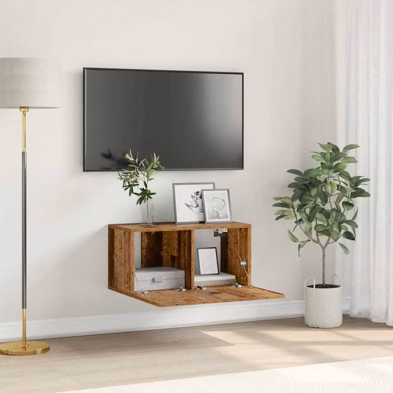 Berkfield Home Rustic Brown Wood Particle Board TV Cabinet