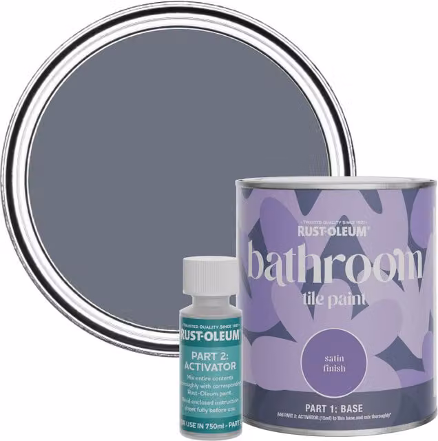 Rust-Oleum Bathroom Tile Paint in Satin Finish, Marine Grey, 0.75 l