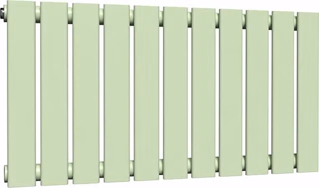 Lux Heat Flat Horizontal Coloured Steel Radiator in Green, W: 600 mm x H: 770 mm