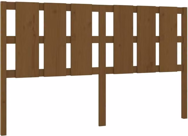 Berkfield Home Rustic Solid Wood Pine Bed Headboard, Brown, W: 185.5 cm, D: 4 cm, H: 100 cm – 1