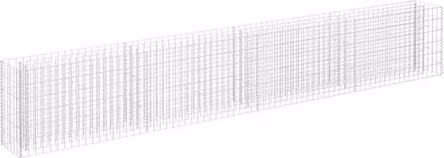 Berkfield Home Silver Galvanised Steel Wire Mesh Gabion Raised Bed W/D/H: 360 x 30 x 60 cm – 1