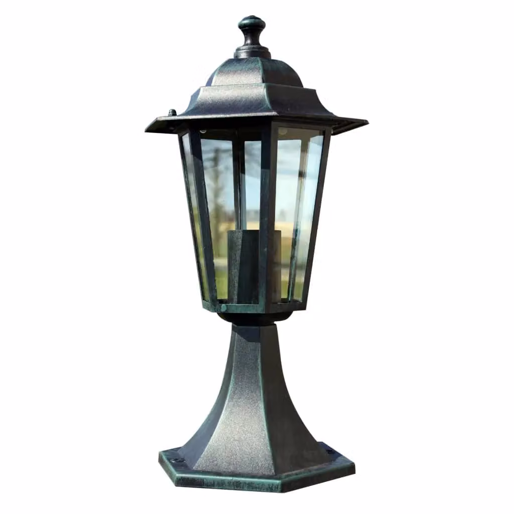 Berkfield Garden Lanterns, 2 Pack, Green and Black Aluminium – 3