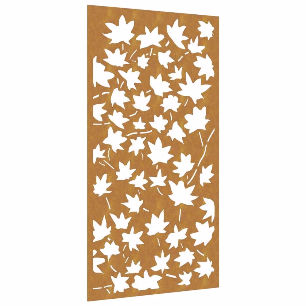 Berkfield Home Brown Corten Steel Maple Leaf Wall Decoration, W: 105 cm, H: 55 cm – 3
