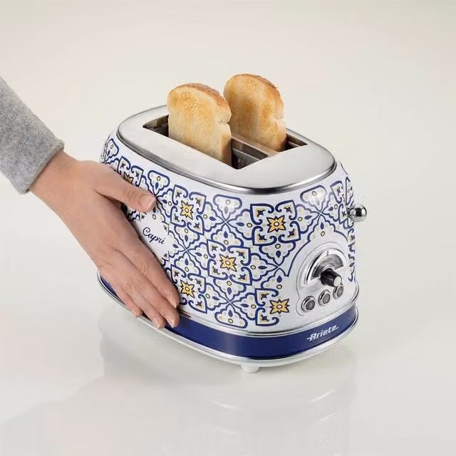 Ariete Capri 2 Slice Toaster in Multicolour with Stainless Steel and Cable Storage – 1