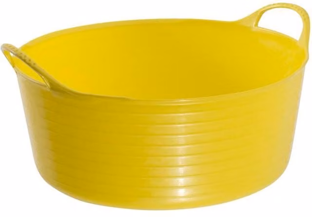 Red Gorilla Shallow Tub Trug Bucket, Yellow, 15L