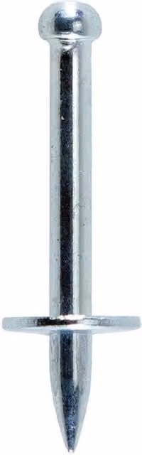 JCP Construction Products Silver Steel Metal Washered Drive Pins, Pack of 100, 47 x 3.7mm