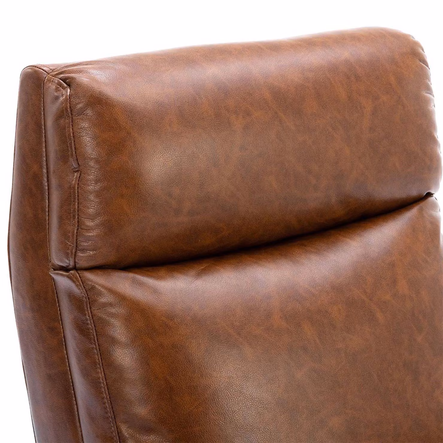 More4Homes Riley Modern Pushback Recliner Chair in Brown Air Leather – 4
