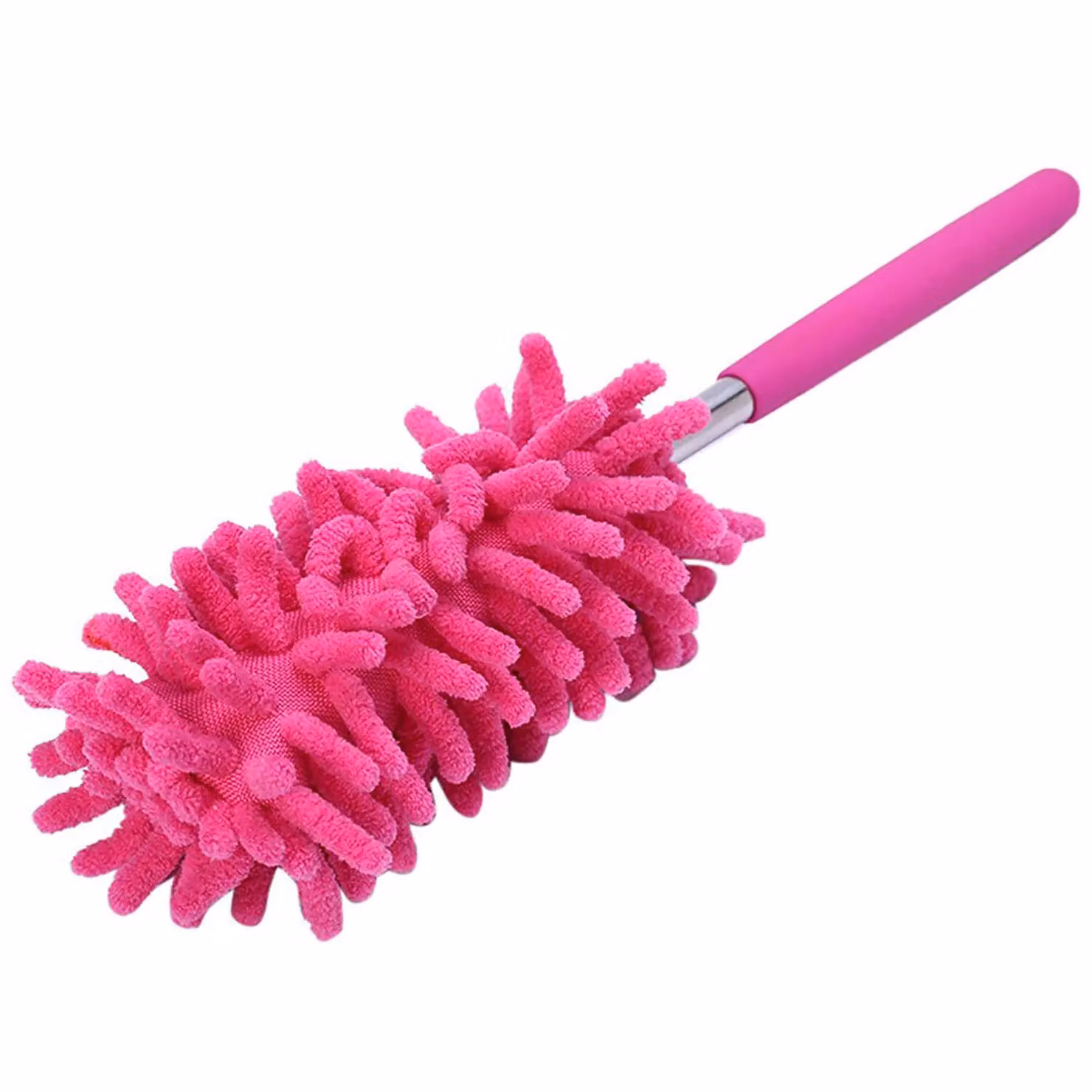 Xample Telescopic Microfibre Duster with Extendable Handle in Pink – 2