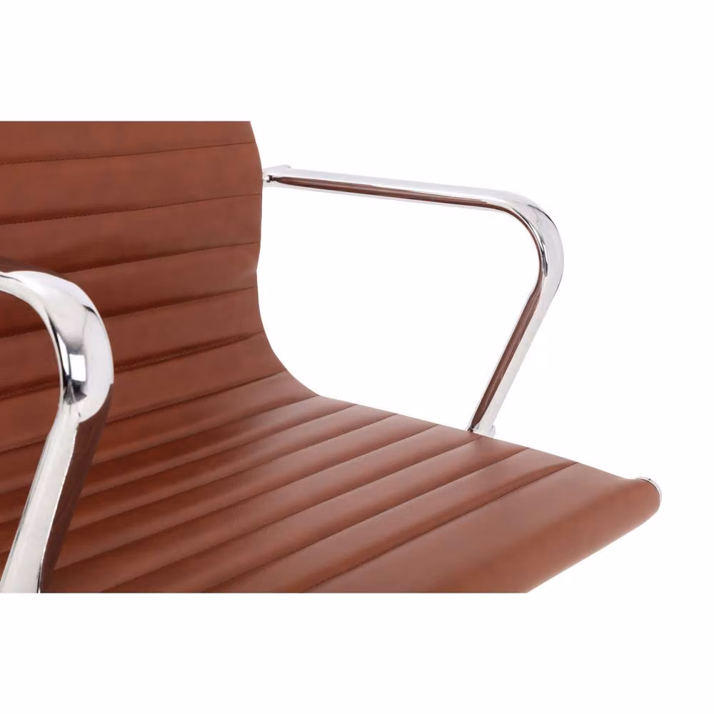 Cheshire Executive Calder Modern Office Chair in Brown and Multicolour with Metal Accents – 3