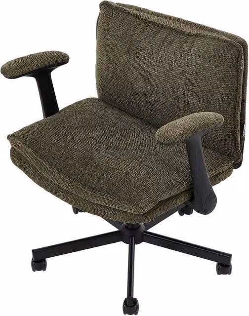Living and Home Green Chenille Upholstered Modern Task Chair for Home Office – 1