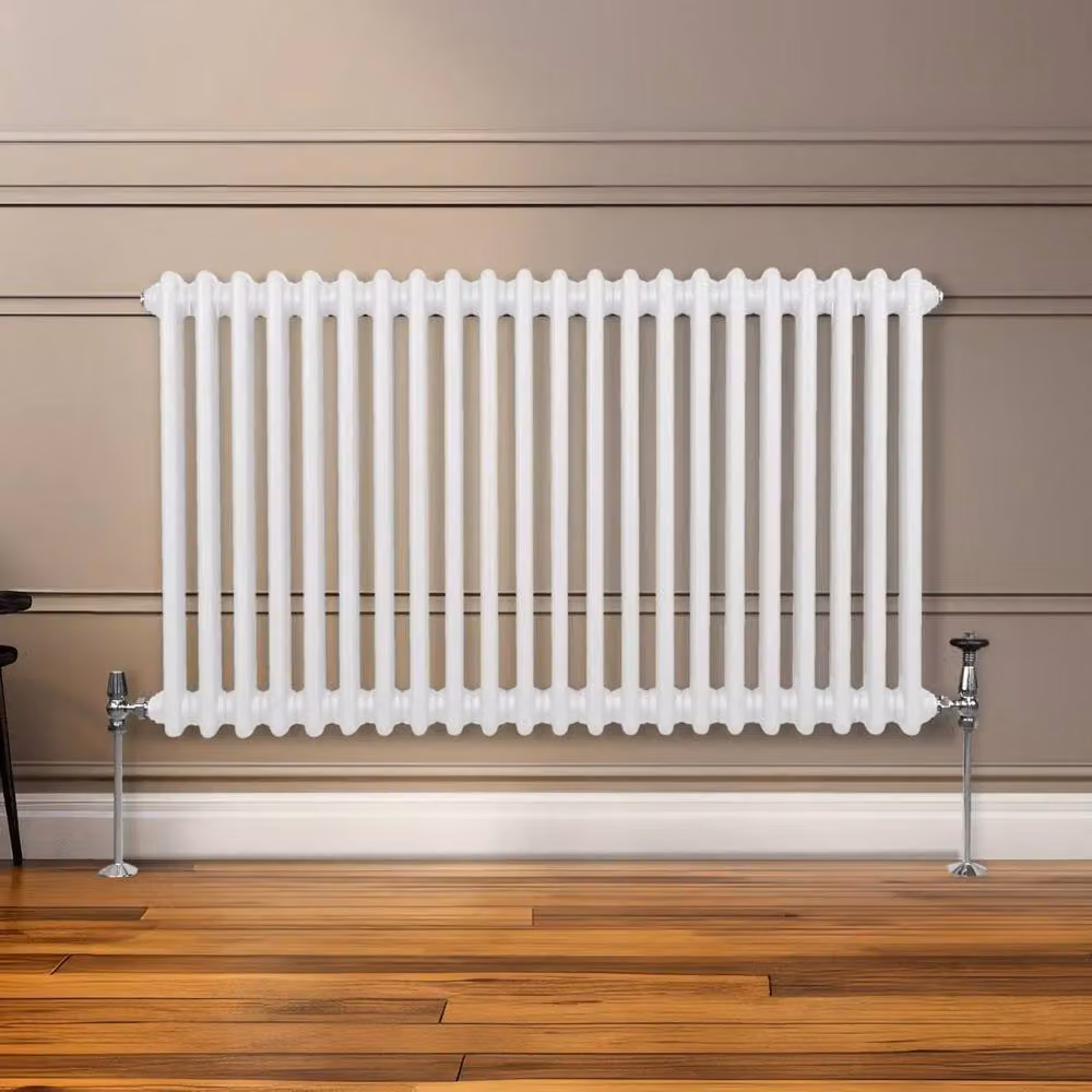 Monstershop Traditional 2 Column Steel Radiator, White, H: 101 cm, W: 60 cm, D: 7 cm – 3