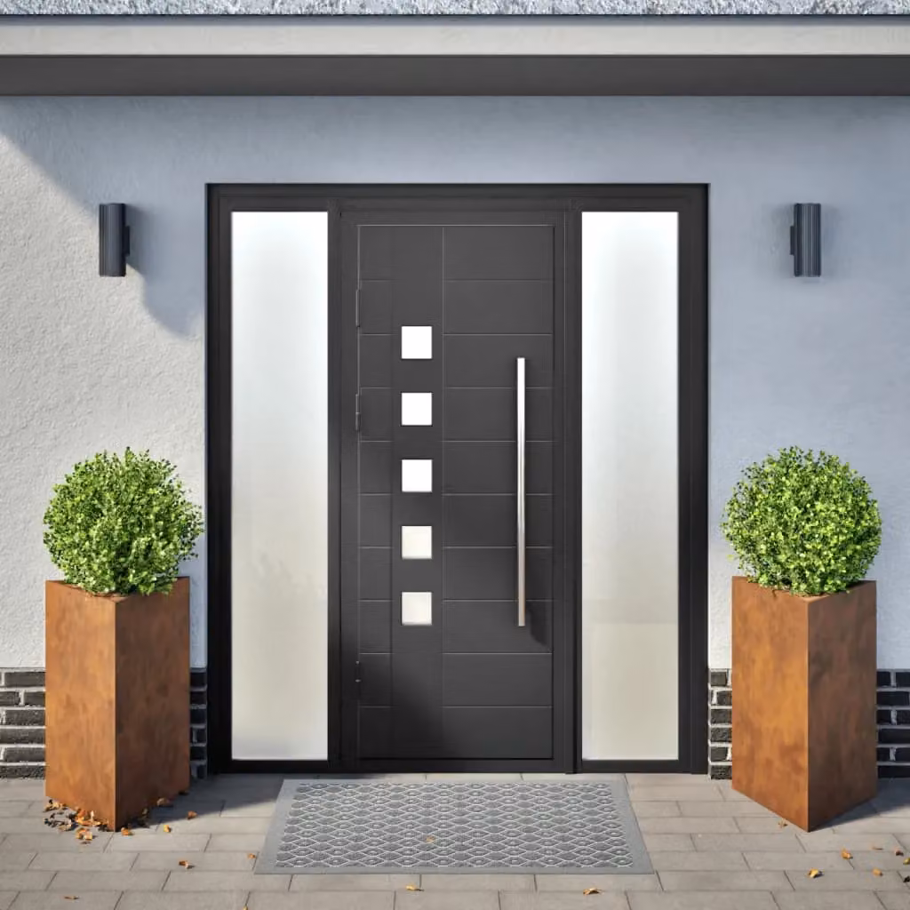 Berkfield Home Garden Triangular Planters, 2 Piece Set, Brown Corten Steel, W: 50 cm, D: 43 cm, H: 75 cm – 3