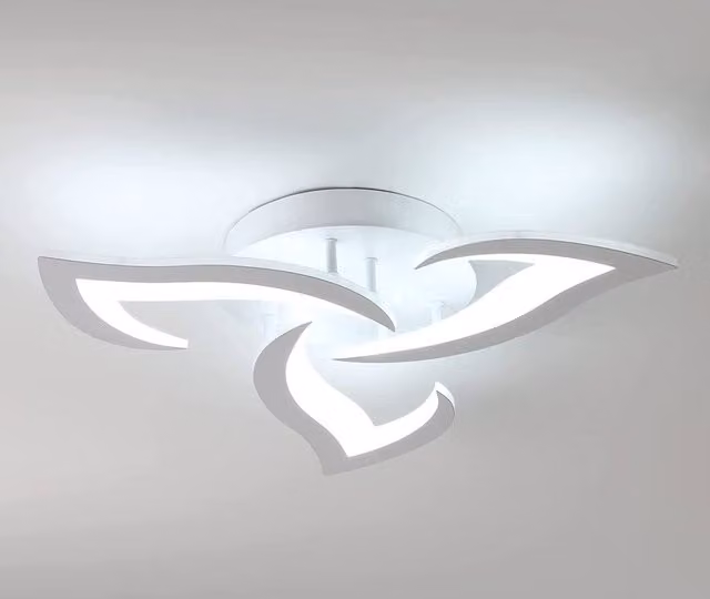 Pheashine Modern Acrylic LED Ceiling Light, Cool White 6500K, Length: 52 cm