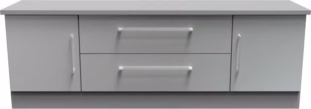 2 U Gloucester Superwide TV Unit with 2 Doors and 2 Drawers in Dark Grey Matt