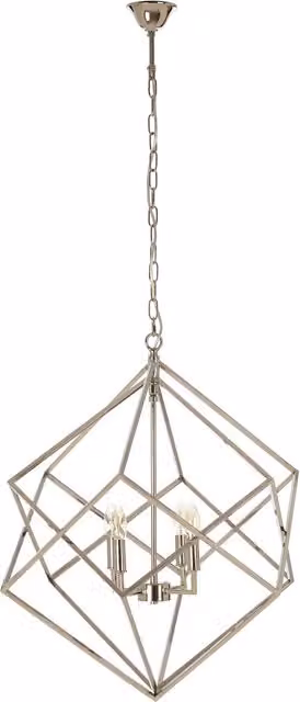 Fifty Five South Kamara Double Box Design Pendant Light in Silver – 1