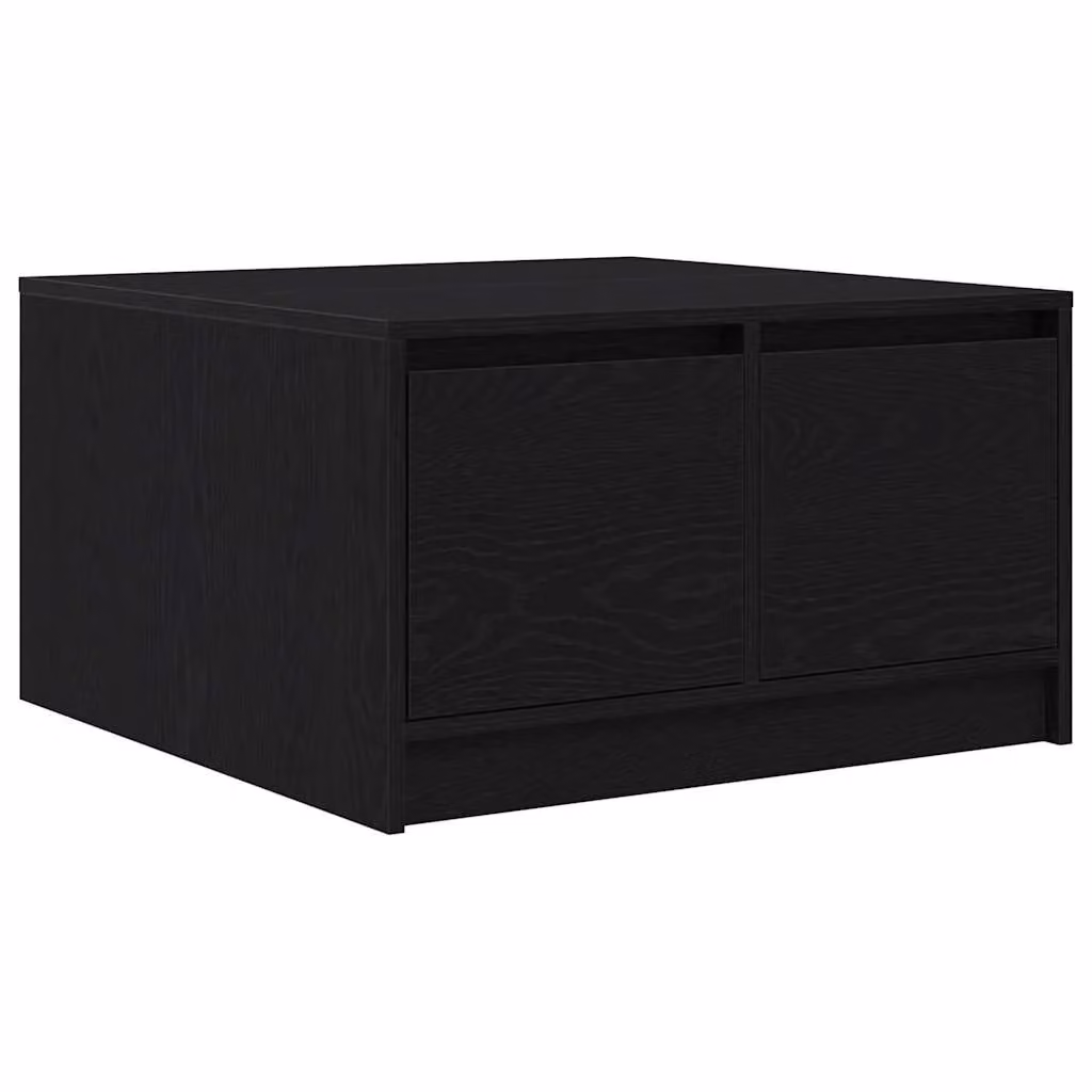 Berkfield Home Modern Square Coffee Table with Drawers in Black Oak, W/D/H: 70.5 x 70 x 40 cm – 2