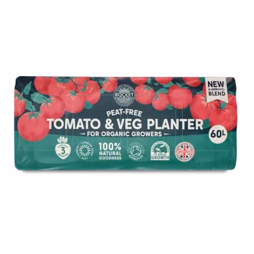 Thompson & Morgan RocketGro Tomato and Vegetable Organic Growbags, 2 x 60 l – 2