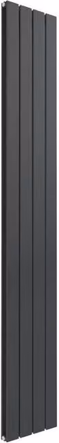Bathroom Kingdom Anthracite Double Flat Panel Vertical Radiator in Grey, H: 180 cm, W: 292 cm