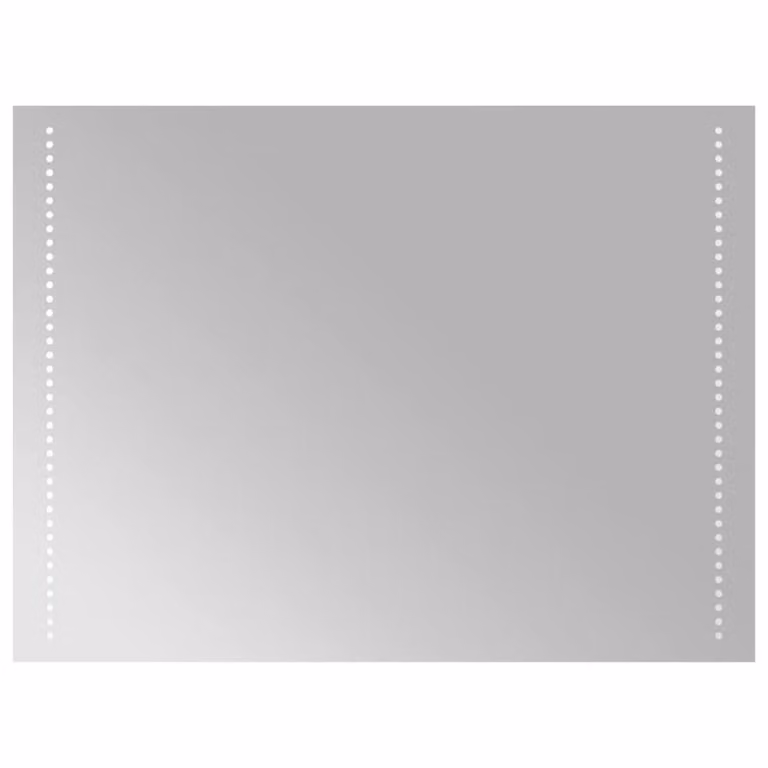 Berkfield Home LED Rectangular Wall Bathroom Mirror in Clear, W: 60 cm, H: 80 cm