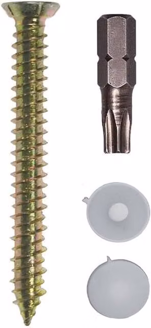 JCP Construction Products Galvanised Torx Concrete Screws, Gold, Box of 100, 7.5 x 100 mm
