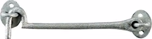 Unifix Malleable Iron Cabin Hooks, Galvanised, Silver, Pack of 10, 203mm