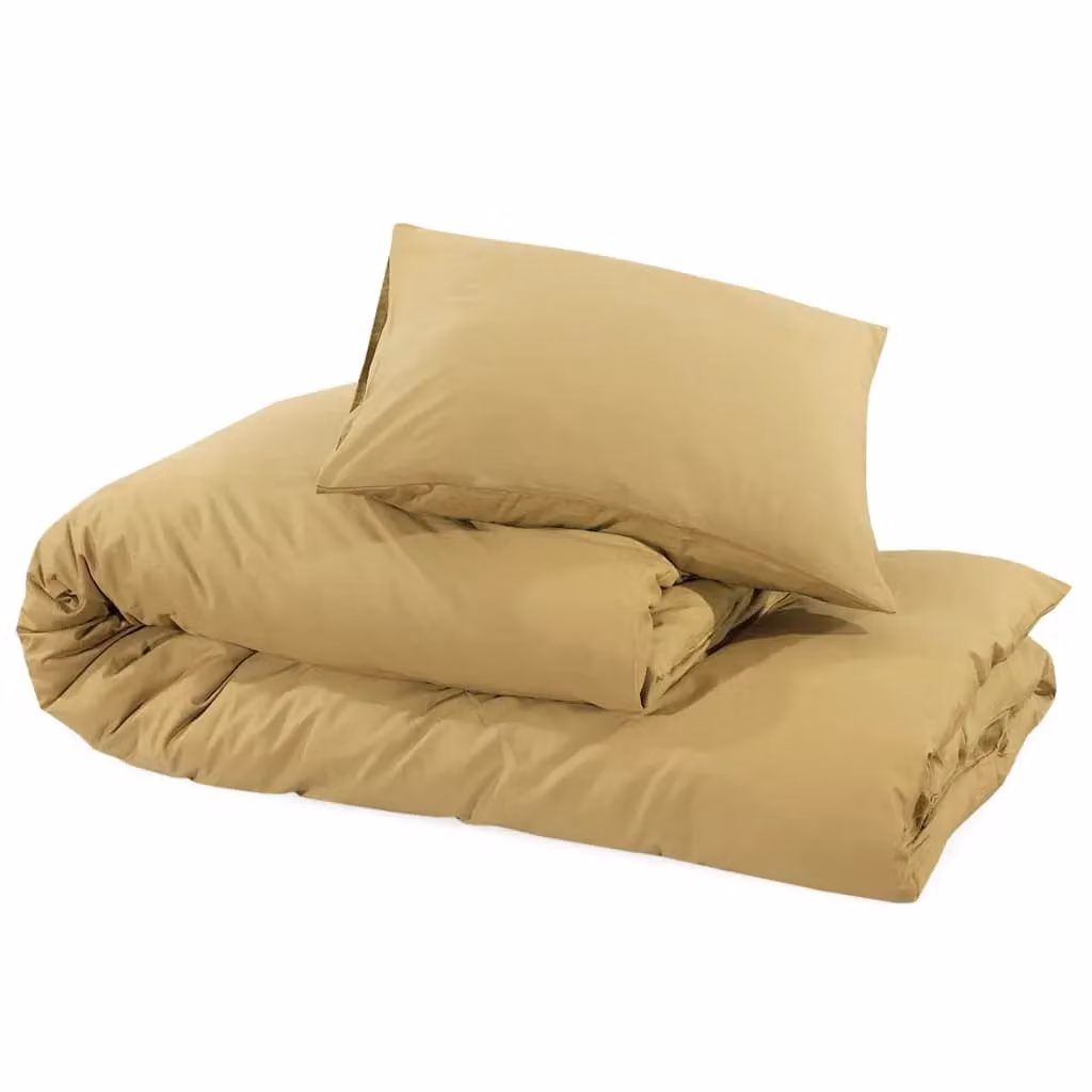 Berkfield Home Microfibre Duvet Cover and Pillowcase Set in Taupe Beige, W: 135 cm, L: 200 cm – 2